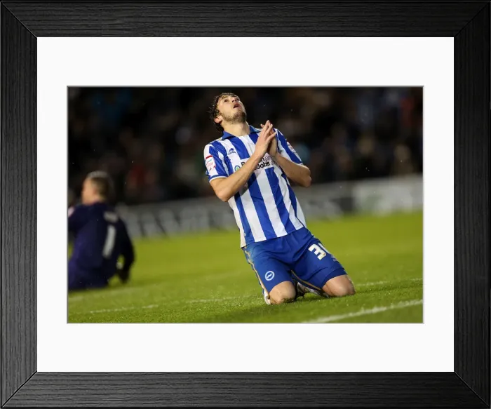 Framed Print : Brighton & Hove Albion's Will Buckley's Disappointment as Forest Secure Late Victory (December 15, 2012) Framed Print : Brighton & Hove Albion's Will Buckley's Disappointment as Forest Secure Late Victory (December 15, 2012)