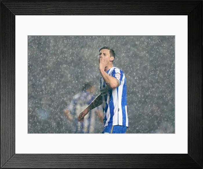 Framed Print : Brighton & Hove Albion: Manager Will Hoskins Shouts Instructions Amidst Downpour vs. Nottingham Forest (December 15, 2012) Framed Print : Brighton & Hove Albion: Manager Will Hoskins Shouts Instructions Amidst Downpour vs. Nottingham Forest (December 15, 2012)