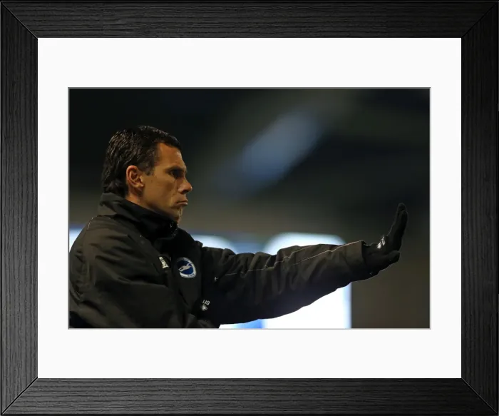 Framed Print : Gus Poyet Directs Brighton & Hove Albion Against Millwall at Amex Stadium (December 18, 2012) Framed Print : Gus Poyet Directs Brighton & Hove Albion Against Millwall at Amex Stadium (December 18, 2012)