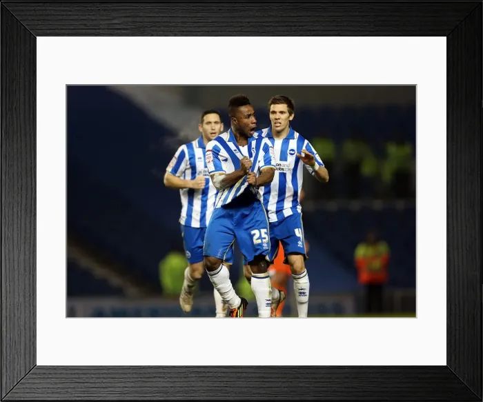 Framed Print : Millwall Takes the Lead: Kazenga LuaLua's Goal for Brighton & Hove Albion (12-12-2012) Framed Print : Millwall Takes the Lead: Kazenga LuaLua's Goal for Brighton & Hove Albion (12-12-2012)