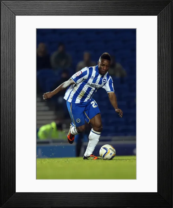 Framed Print : Brighton & Hove Albion's Kazenga LuaLua in the Forest of Amex Stadium during Decisive Championship Clash vs Millwall (12-12-2012) Framed Print : Brighton & Hove Albion's Kazenga LuaLua in the Forest of Amex Stadium during Decisive Championship Clash vs Millwall (12-12-2012)