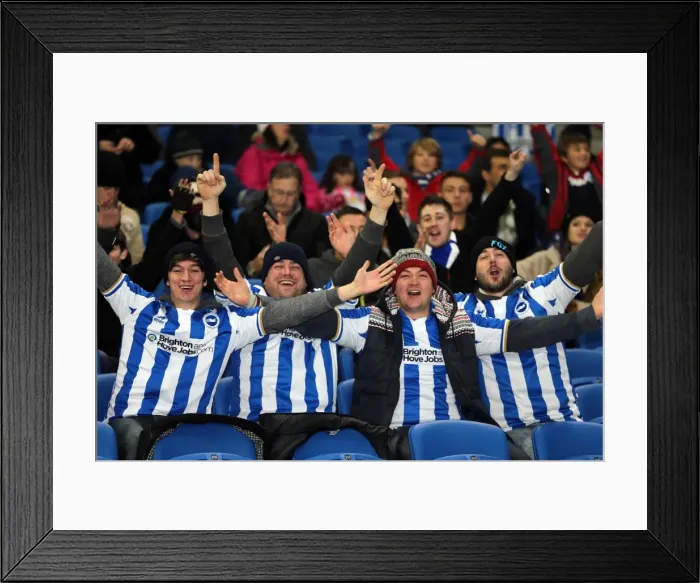 Framed Print : Brighton & Hove Albion FC: Electric Atmosphere - Crowd Shots at The Amex (2012-2013) Framed Print : Brighton & Hove Albion FC: Electric Atmosphere - Crowd Shots at The Amex (2012-2013)