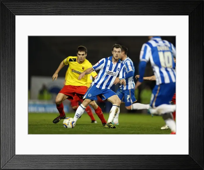 Framed Print : Ashley Barnes in Action: Brighton & Hove Albion vs. Watford, December 29, 2012 Framed Print : Ashley Barnes in Action: Brighton & Hove Albion vs. Watford, December 29, 2012