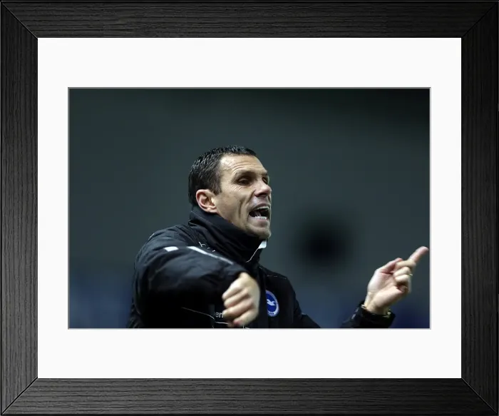 Framed Print : Gus Poyet Leads Brighton & Hove Albion Against Watford, December 29, 2012 Framed Print : Gus Poyet Leads Brighton & Hove Albion Against Watford, December 29, 2012