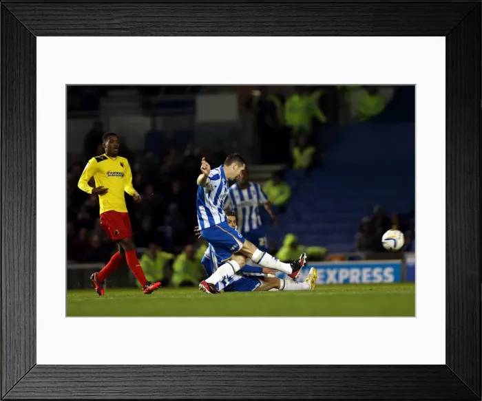 Framed Print : Andrew Crofts in Action: Brighton & Hove Albion vs. Watford, Npower Championship, Amex Stadium (December 29, 2012) Framed Print : Andrew Crofts in Action: Brighton & Hove Albion vs. Watford, Npower Championship, Amex Stadium (December 29, 2012)