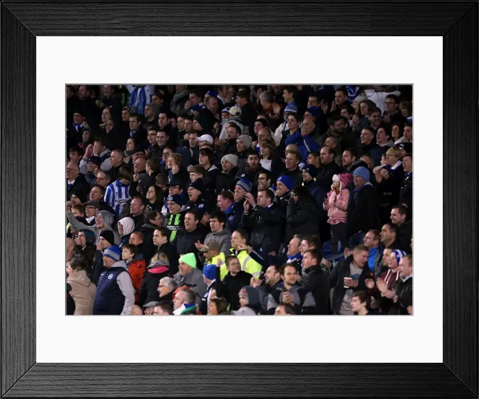 Framed Print : Brighton & Hove Albion: Nostalgic Review of the 2012-13 Home Game Against Watford (December 29, 2012)