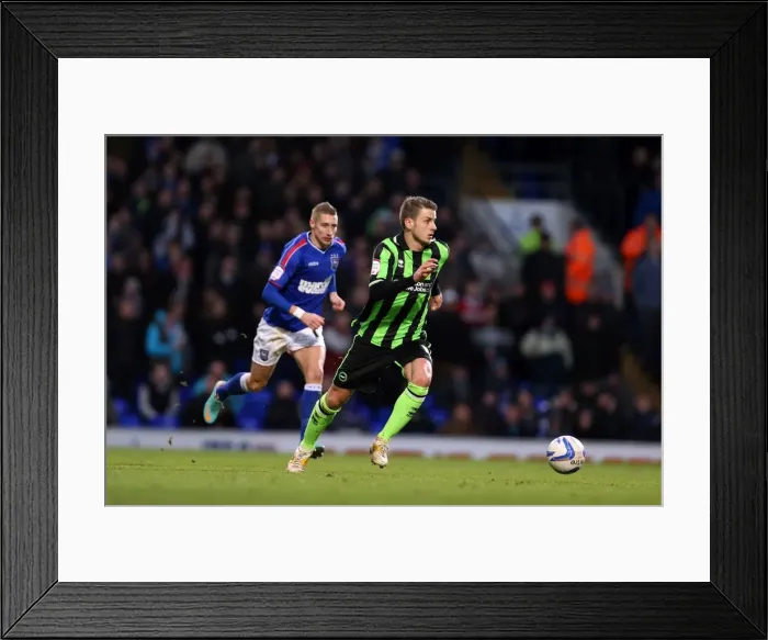 Framed Print : Andrea Orlandi in Action: Brighton & Hove Albion vs Ipswich Town, Npower Championship, January 1, 2013 Framed Print : Andrea Orlandi in Action: Brighton & Hove Albion vs Ipswich Town, Npower Championship, January 1, 2013