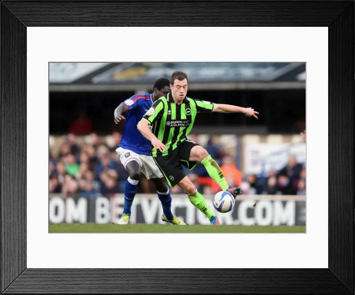 Framed Print : Ashley Barnes in Action: Brighton & Hove Albion vs. Blackburn Rovers, Ipswich Championship, January 1, 2013 Framed Print : Ashley Barnes in Action: Brighton & Hove Albion vs. Blackburn Rovers, Ipswich Championship, January 1, 2013