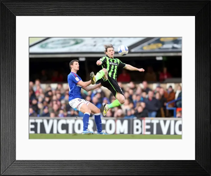 Framed Print : Craig Mackail-Smith Scores the Winning Goal for Brighton & Hove Albion Against Ipswich Town, Npower Championship, 1st January 2013 Framed Print : Craig Mackail-Smith Scores the Winning Goal for Brighton & Hove Albion Against Ipswich Town, Npower Championship, 1st January 2013