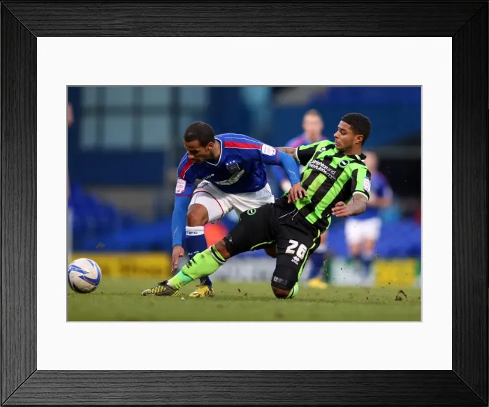 Framed Print : Brighton & Hove Albion's Liam Bridcutt Makes a Tackle Against Blackburn, Npower Championship (1st January 2013) Framed Print : Brighton & Hove Albion's Liam Bridcutt Makes a Tackle Against Blackburn, Npower Championship (1st January 2013)