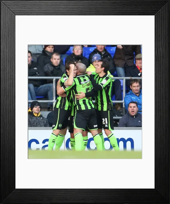 Framed Print : Dean Hammond Scores the Winning Goal for Brighton & Hove Albion against Ipswich Town, Npower Championship, January 1, 2013 Framed Print : Dean Hammond Scores the Winning Goal for Brighton & Hove Albion against Ipswich Town, Npower Championship, January 1, 2013
