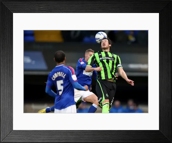 Framed Print : Gordon Greer: Heading for Victory - Clearing the Path for Brighton & Hove Albion Against Ipswich Town (January 1, 2013) Framed Print : Gordon Greer: Heading for Victory - Clearing the Path for Brighton & Hove Albion Against Ipswich Town (January 1, 2013)