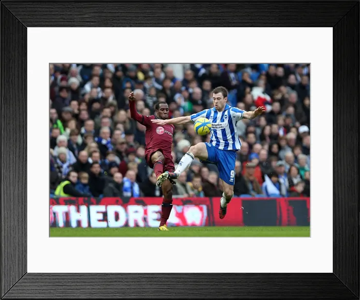 Framed Print : Brighton & Hove Albion's Ashley Barnes Thrills in FA Cup Clash Against Newcastle United (January 5, 2013)