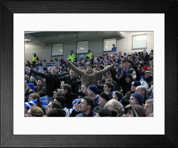 Framed Print : A Memorable Home Game: Brighton & Hove Albion vs. Derby County (12-01-2013) Framed Print : A Memorable Home Game: Brighton & Hove Albion vs. Derby County (12-01-2013)