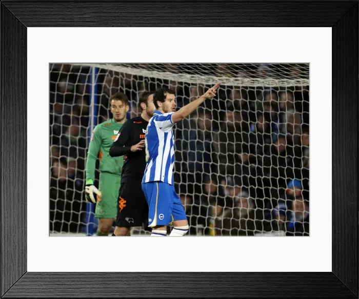 Framed Print : Brighton & Hove Albion vs. Derby County (12-01-2013) - A Glimpse into the 2012-13 Home Season Framed Print : Brighton & Hove Albion vs. Derby County (12-01-2013) - A Glimpse into the 2012-13 Home Season