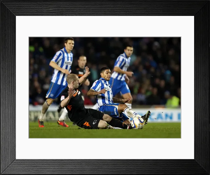 Framed Print : A Memorable Home Game: Brighton & Hove Albion vs. Derby County (January 12, 2013) - Season 2012-13 Framed Print : A Memorable Home Game: Brighton & Hove Albion vs. Derby County (January 12, 2013) - Season 2012-13
