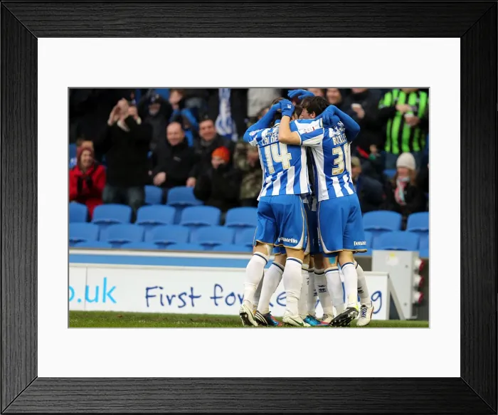 Framed Print : Brighton & Hove Albion's Ashley Barnes Scores First Goal Against Derby County in 2013 (12-01-2013) Framed Print : Brighton & Hove Albion's Ashley Barnes Scores First Goal Against Derby County in 2013 (12-01-2013)