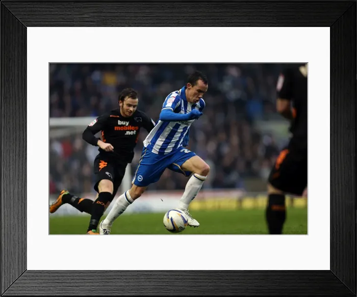 Framed Print : David Lopez in Action: Brighton & Hove Albion vs Derby County, Npower Championship, Amex Stadium (January 12, 2013) Framed Print : David Lopez in Action: Brighton & Hove Albion vs Derby County, Npower Championship, Amex Stadium (January 12, 2013)