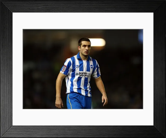 Framed Print : Brighton Derby: Gary Dicker of Brighton & Hove Albion in Action against Derby County, January 12, 2013 Framed Print : Brighton Derby: Gary Dicker of Brighton & Hove Albion in Action against Derby County, January 12, 2013