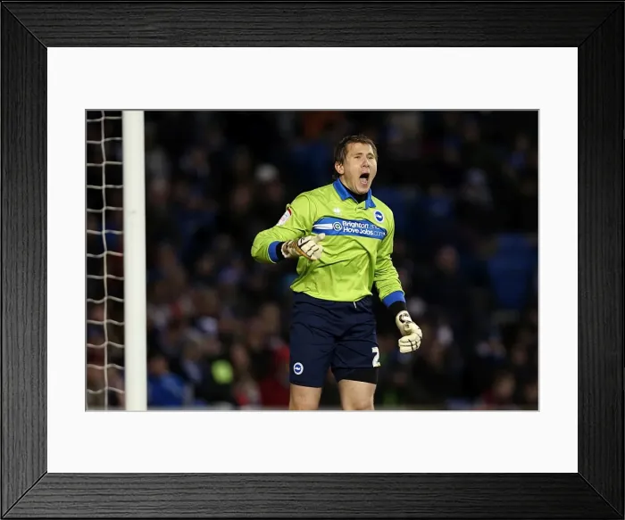 Framed Print : Intense Moment: Tomasz Kuszczak Shouting during Brighton & Hove Albion vs Derby County, Npower Championship, Amex Stadium (January 12, 2013) Framed Print : Intense Moment: Tomasz Kuszczak Shouting during Brighton & Hove Albion vs Derby County, Npower Championship, Amex Stadium (January 12, 2013)