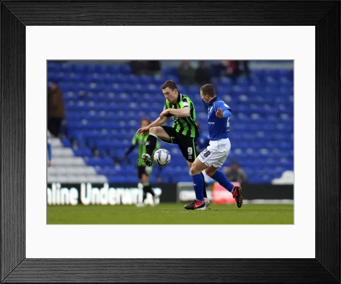 Framed Print : Ashley Barnes in Action: Brighton & Hove Albion vs. Blackburn Rovers, Championship Clash at Birmingham City (January 19, 2013) Framed Print : Ashley Barnes in Action: Brighton & Hove Albion vs. Blackburn Rovers, Championship Clash at Birmingham City (January 19, 2013)