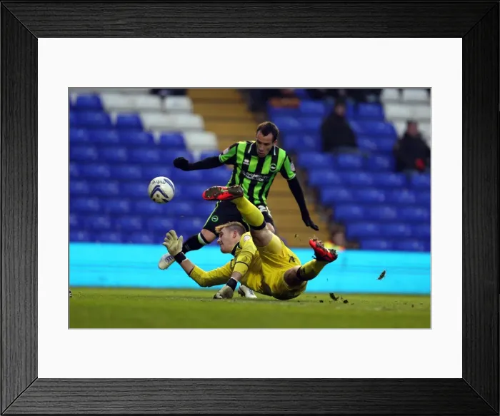 Framed Print : David Lopez vs. Jack Butland: Intense Battle in Birmingham City vs. Brighton & Hove Albion, Championship Clash (12-12-2022) Framed Print : David Lopez vs. Jack Butland: Intense Battle in Birmingham City vs. Brighton & Hove Albion, Championship Clash (12-12-2022)