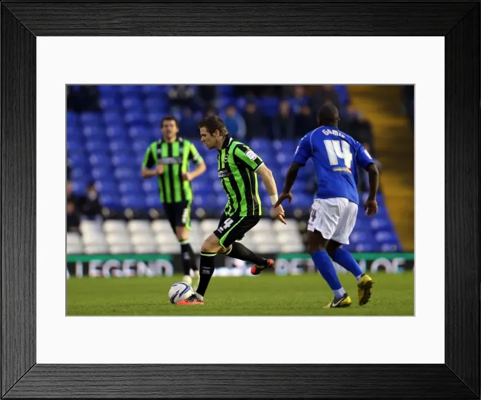 Framed Print : Dean Hammond of Brighton & Hove Albion in Action Against Birmingham City, January 19, 2013 Framed Print : Dean Hammond of Brighton & Hove Albion in Action Against Birmingham City, January 19, 2013