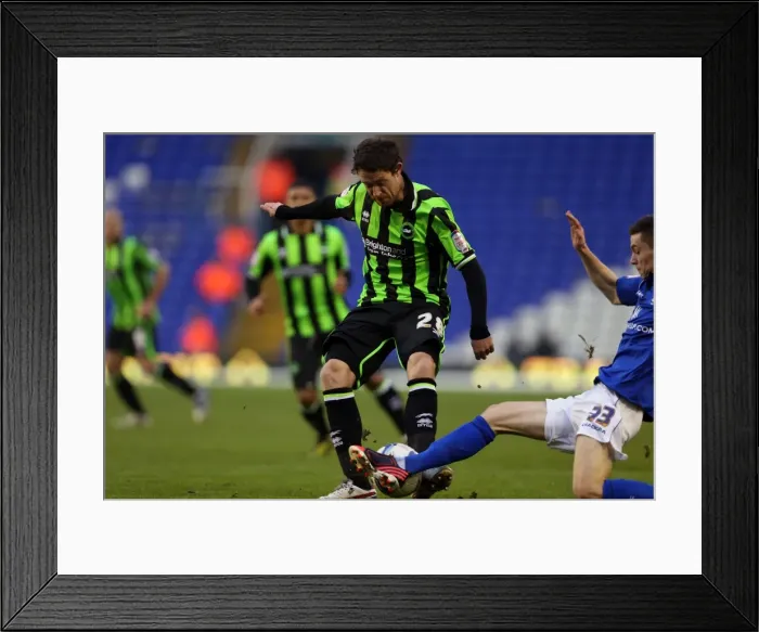 Framed Print : Wayne Bridge in Intense Battle: Birmingham City vs. Brighton & Hove Albion, Npower Championship, January 19, 2013 Framed Print : Wayne Bridge in Intense Battle: Birmingham City vs. Brighton & Hove Albion, Npower Championship, January 19, 2013