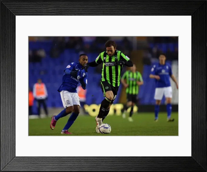 Framed Print : Brighton & Hove Albion vs. Birmingham City: 2012-13 Away Game (19-01-2013) Framed Print : Brighton & Hove Albion vs. Birmingham City: 2012-13 Away Game (19-01-2013)