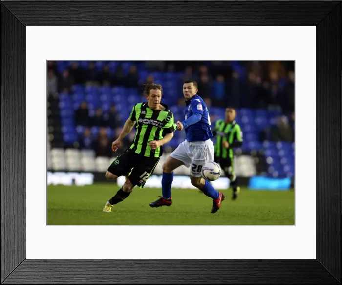 Framed Print : Intense Moment: Craig Mackail-Smith Charges Forward Against Birmingham City in Npower Championship Clash (January 2013) Framed Print : Intense Moment: Craig Mackail-Smith Charges Forward Against Birmingham City in Npower Championship Clash (January 2013)