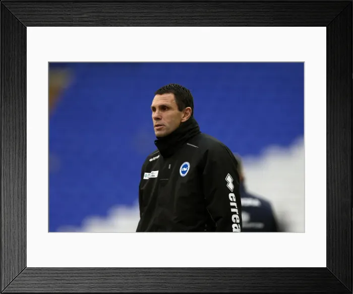 Framed Print : Gus Poyet Leads Brighton & Hove Albion Against Birmingham City, Championship Clash - January 19, 2013 Framed Print : Gus Poyet Leads Brighton & Hove Albion Against Birmingham City, Championship Clash - January 19, 2013