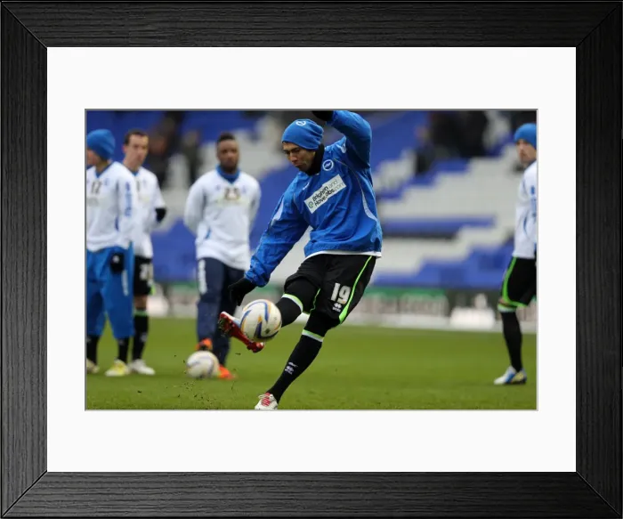 Framed Print : Leonardo Ulloa Warming Up Ahead of Brighton & Hove Albion's Clash against Blackburn Rovers (Birmingham City, 19th January 2013) Framed Print : Leonardo Ulloa Warming Up Ahead of Brighton & Hove Albion's Clash against Blackburn Rovers (Birmingham City, 19th January 2013)