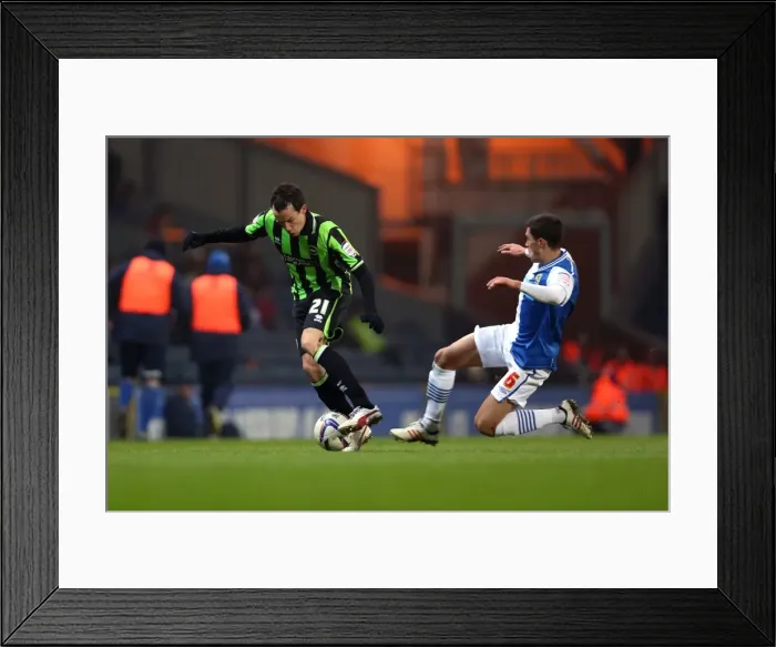 Framed Print : David Lopez Scores for Brighton & Hove Albion against Blackburn Rovers, Npower Championship, January 22, 2013 Framed Print : David Lopez Scores for Brighton & Hove Albion against Blackburn Rovers, Npower Championship, January 22, 2013
