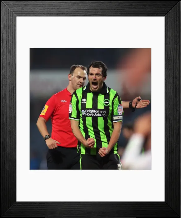 Framed Print : Thrilling Championship Showdown: Brighton & Hove Albion vs. Blackburn Rovers (Away) - January 2013