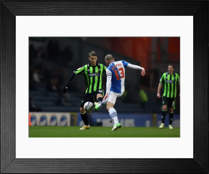 Framed Print : Battling for Possession: Orlandi vs. Murphy, Blackburn vs. Brighton, Npower Championship (January 22, 2013) Framed Print : Battling for Possession: Orlandi vs. Murphy, Blackburn vs. Brighton, Npower Championship (January 22, 2013)