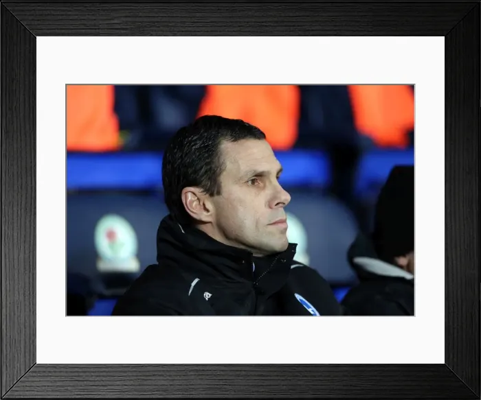 Framed Print : Gus Poyet Leads Brighton & Hove Albion Against Blackburn Rovers, Npower Championship, January 22, 2013 Framed Print : Gus Poyet Leads Brighton & Hove Albion Against Blackburn Rovers, Npower Championship, January 22, 2013