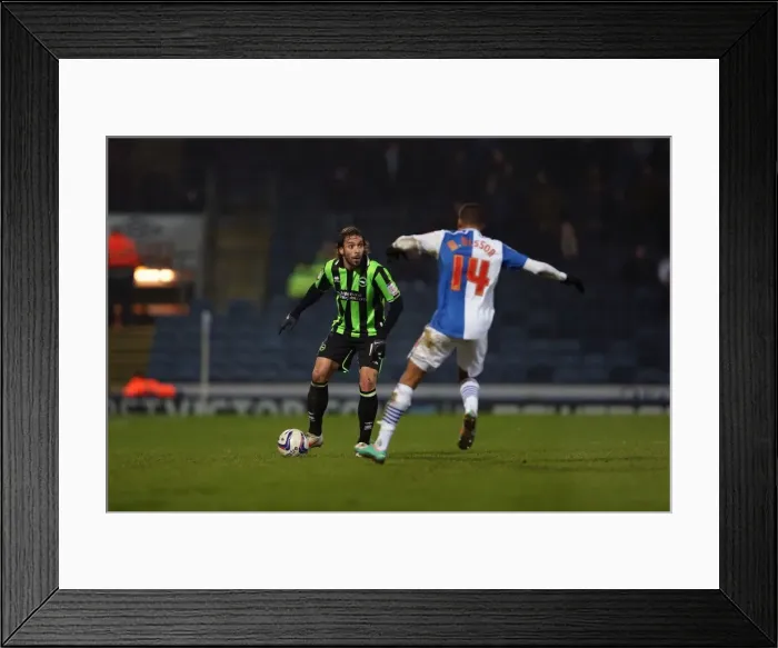 Framed Print : Brighton & Hove Albion's Inigo Calderon in Action against Blackburn Rovers, Npower Championship, January 22, 2013 Framed Print : Brighton & Hove Albion's Inigo Calderon in Action against Blackburn Rovers, Npower Championship, January 22, 2013