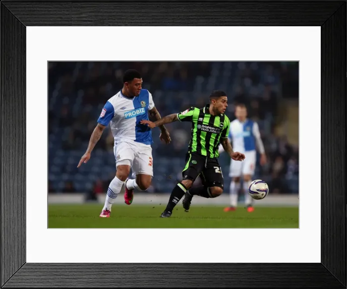 Framed Print : Brighton's Bridcutt Defends Against Kazim-Richards in Npower Championship Clash (Blackburn vs Brighton, 12-12-2012) Framed Print : Brighton's Bridcutt Defends Against Kazim-Richards in Npower Championship Clash (Blackburn vs Brighton, 12-12-2012)