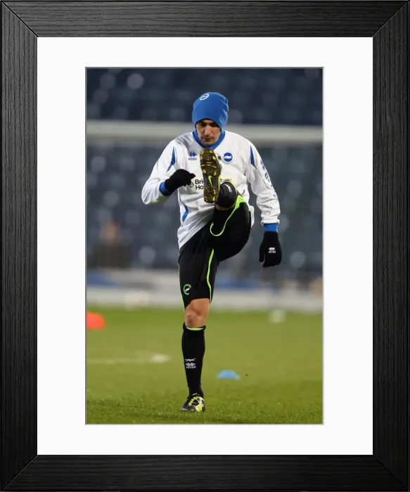 Framed Print : Vicente's Focus: Brighton & Hove Albion Star's Intense Training Before Npower Championship Clash vs. Blackburn Rovers (January 2013) Framed Print : Vicente's Focus: Brighton & Hove Albion Star's Intense Training Before Npower Championship Clash vs. Blackburn Rovers (January 2013)