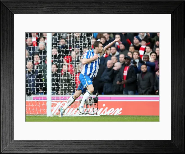 Framed Print : Barnes Scores: Brighton & Hove Albion 1-1 Arsenal, FA Cup 2013 Framed Print : Barnes Scores: Brighton & Hove Albion 1-1 Arsenal, FA Cup 2013