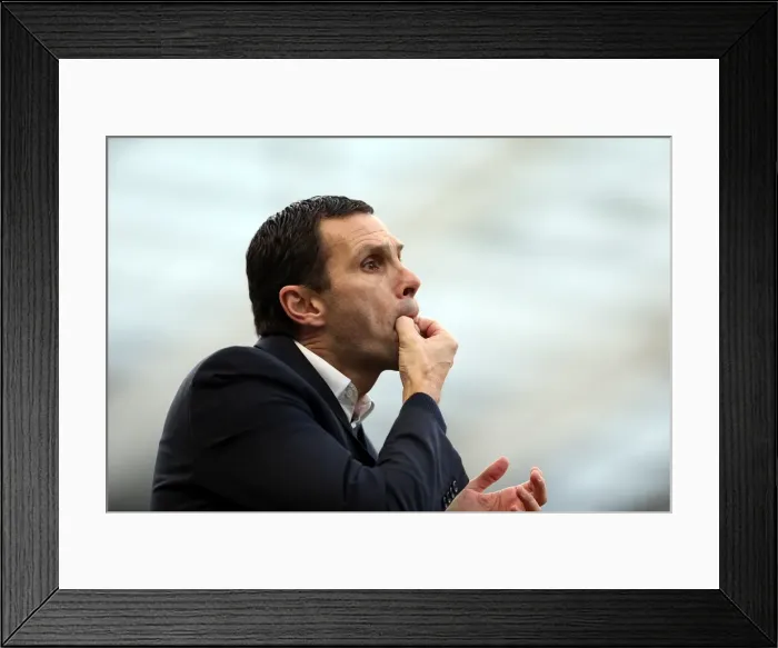 Framed Print : Gus Poyet Whistles in FA Cup Clash: Brighton & Hove Albion vs. Arsenal (January 26, 2013) Framed Print : Gus Poyet Whistles in FA Cup Clash: Brighton & Hove Albion vs. Arsenal (January 26, 2013)