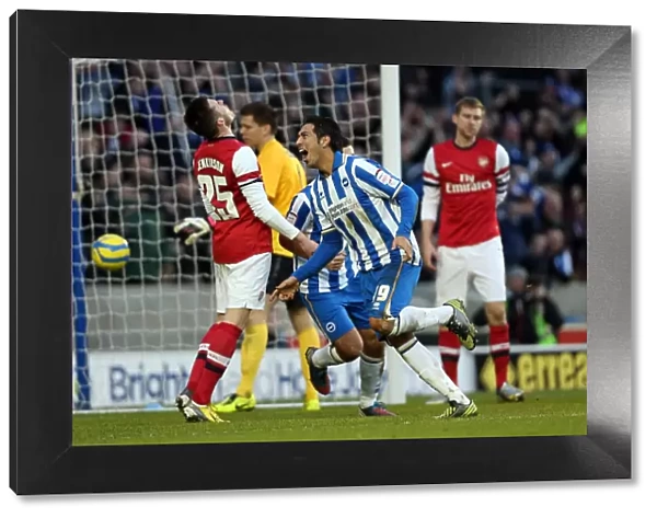 Leonardo Ulloa Scores on Debut: Brighton & Hove Albion 1-2 Arsenal (FA Cup, January 26, 2013)