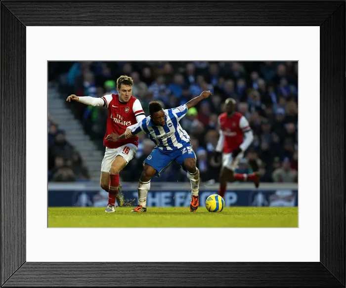 Framed Print : Brighton & Hove Albion vs Arsenal (2012-13): A Past Season Clash at Falmer Stadium