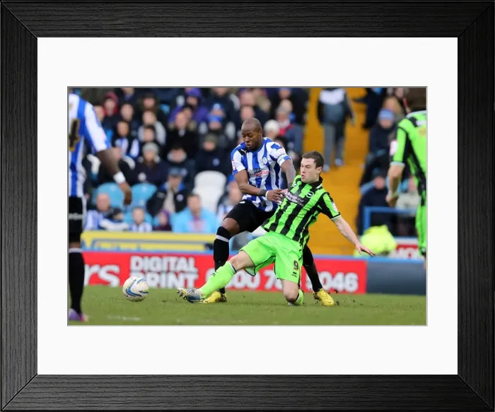 Framed Print : Ashley Barnes Determined Slide Tackle in Sheffield Wednesday vs. Brighton & Hove Albion, 2013 Framed Print : Ashley Barnes Determined Slide Tackle in Sheffield Wednesday vs. Brighton & Hove Albion, 2013