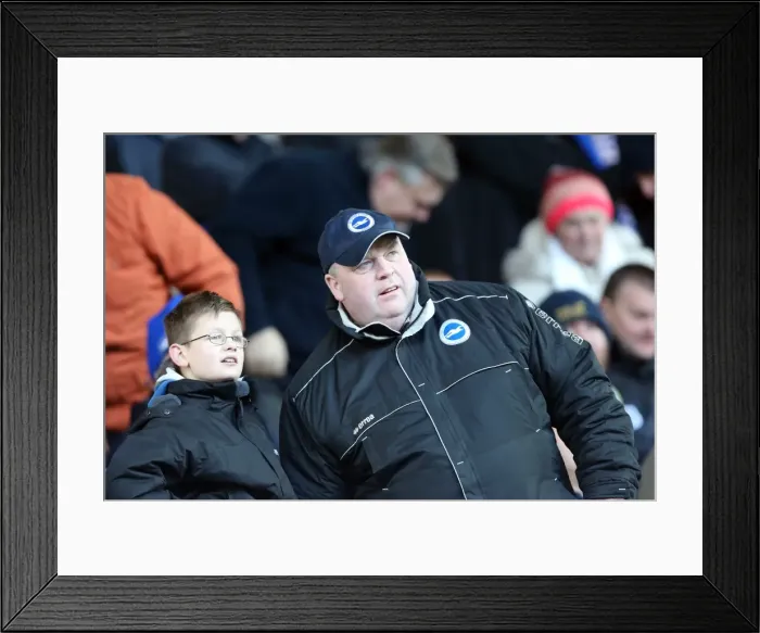 Framed Print : Sea of Supporters: Brighton and Hove Albion Away Games 2012-13