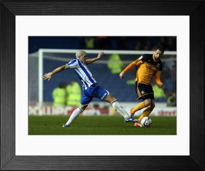 Framed Print : Adam El-Abd Wins the Ball: Brighton & Hove Albion vs. Hull City, Npower Championship, February 9, 2013 Framed Print : Adam El-Abd Wins the Ball: Brighton & Hove Albion vs. Hull City, Npower Championship, February 9, 2013