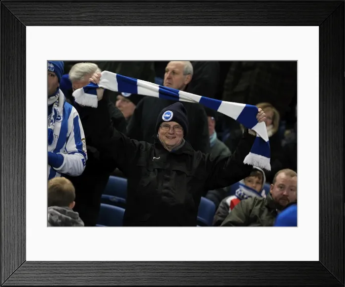Framed Print : A Memorable Home Game: Brighton & Hove Albion vs. Blackburn Rovers (12-02-2013)
