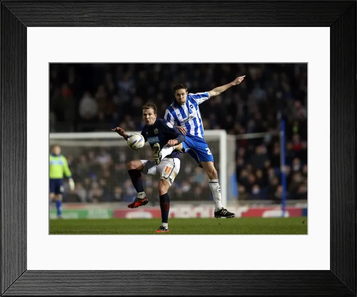 Framed Print : Matthew Upson Tackles Jordan Rhodes: Brighton & Hove Albion vs. Blackburn Rovers, February 12, 2013 Framed Print : Matthew Upson Tackles Jordan Rhodes: Brighton & Hove Albion vs. Blackburn Rovers, February 12, 2013