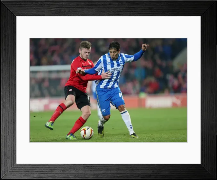 Framed Print : Brighton & Hove Albion's Leonardo Ulloa in Action against Cardiff City (February 19, 2013) Framed Print : Brighton & Hove Albion's Leonardo Ulloa in Action against Cardiff City (February 19, 2013)