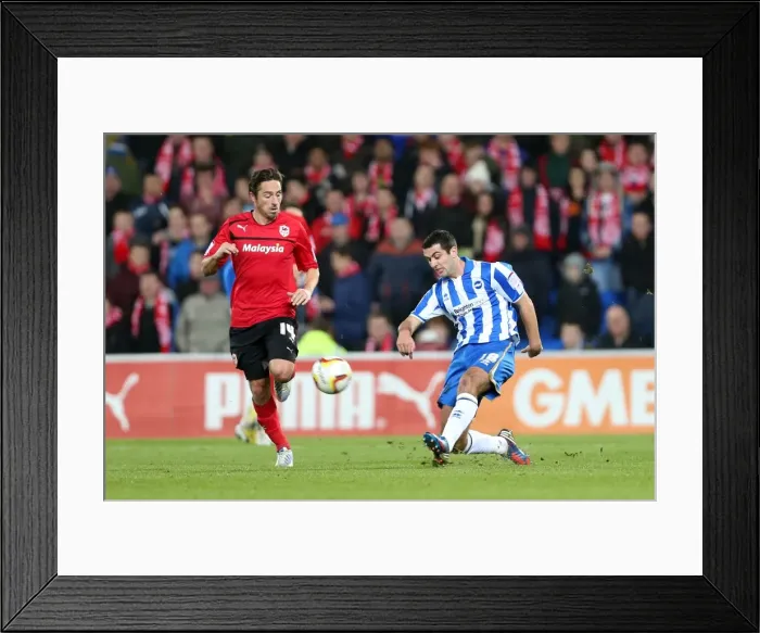 Framed Print : Gary Dicker of Brighton & Hove Albion in Action Against Cardiff City, Npower Championship, February 19, 2013 Framed Print : Gary Dicker of Brighton & Hove Albion in Action Against Cardiff City, Npower Championship, February 19, 2013